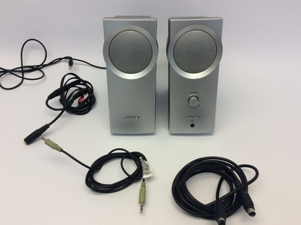 Bose Silver Computer Speakers Companion 2 Desktop Pair