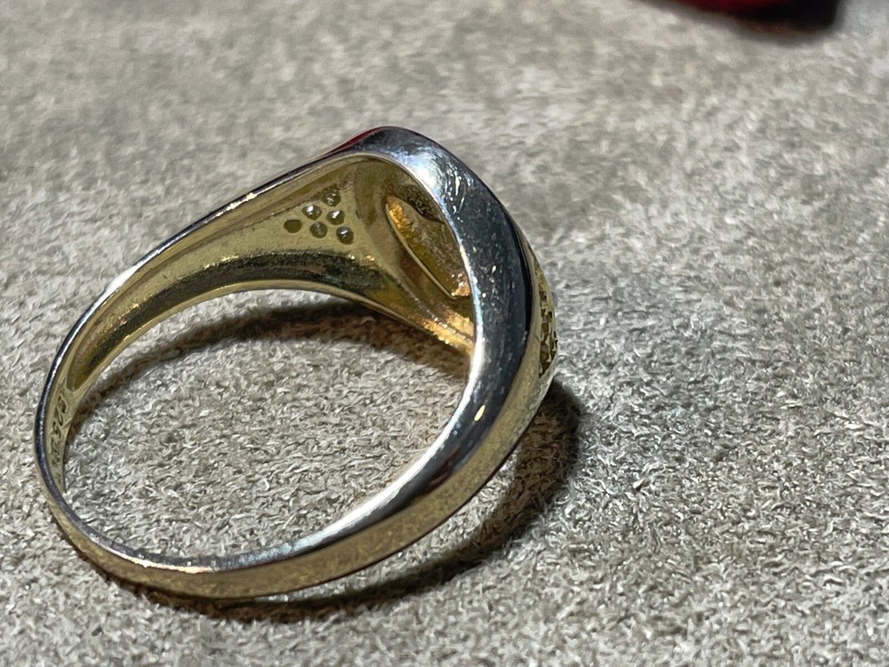 VINTAGE CIRCLE HEART DESIGN RING STERLING SILVER SIZE 7
