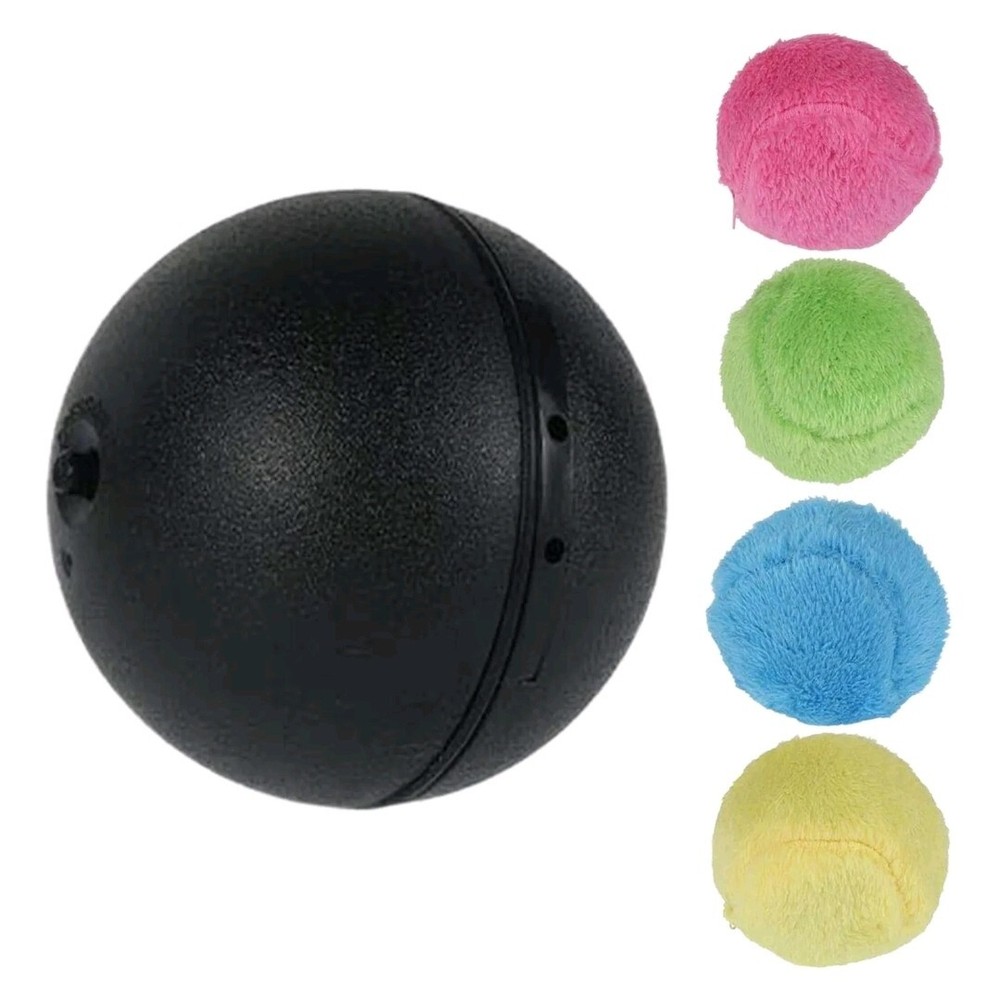 Roller Ball for Large Dog | Automatic Rolling Toy w Replaceable Covers | Durable