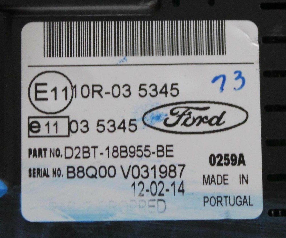 2014 FORD FIESTA INFORMATION DISPLAY SCREEN D2BT18B955BE OEM