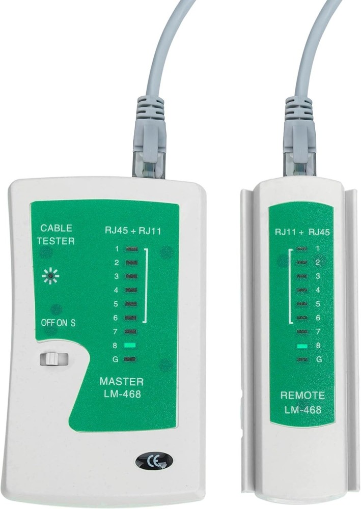 RJ45 Crimp Tool Kit with Pass-Through Ethernet Crimper, Cat5 /Cat6 Cable Tester