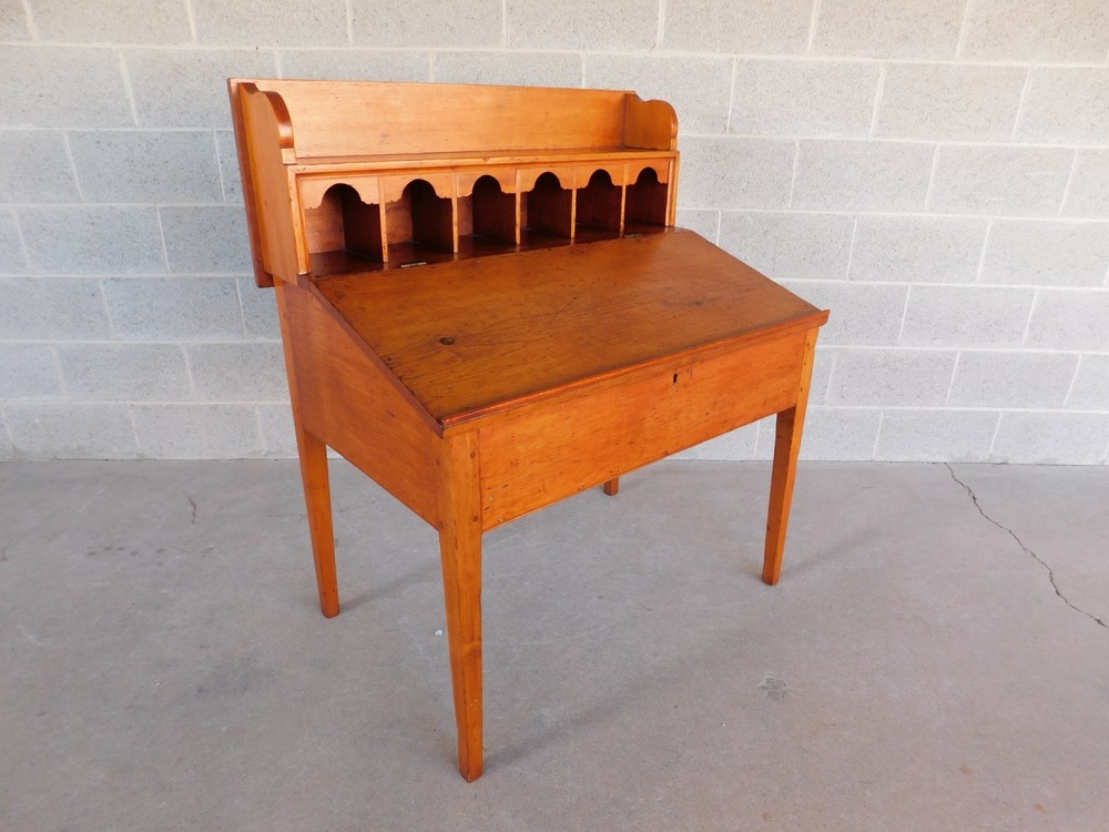Antique Pine Primitive Plantation Desk
