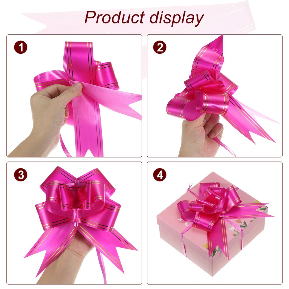 20Pcs 4" Gift Wrap Bows Pull Bows Baskets Present Wrapping Ribbon Bows Blue