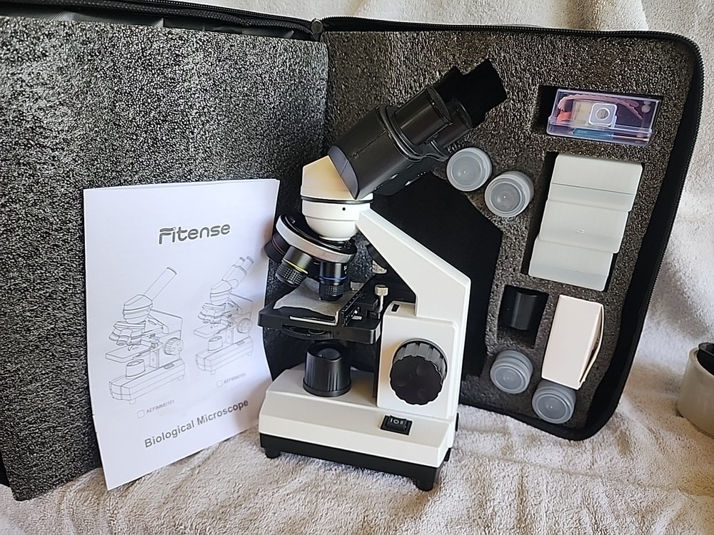 Biological Microscope In Case With All The Things You Need For A Great Learning