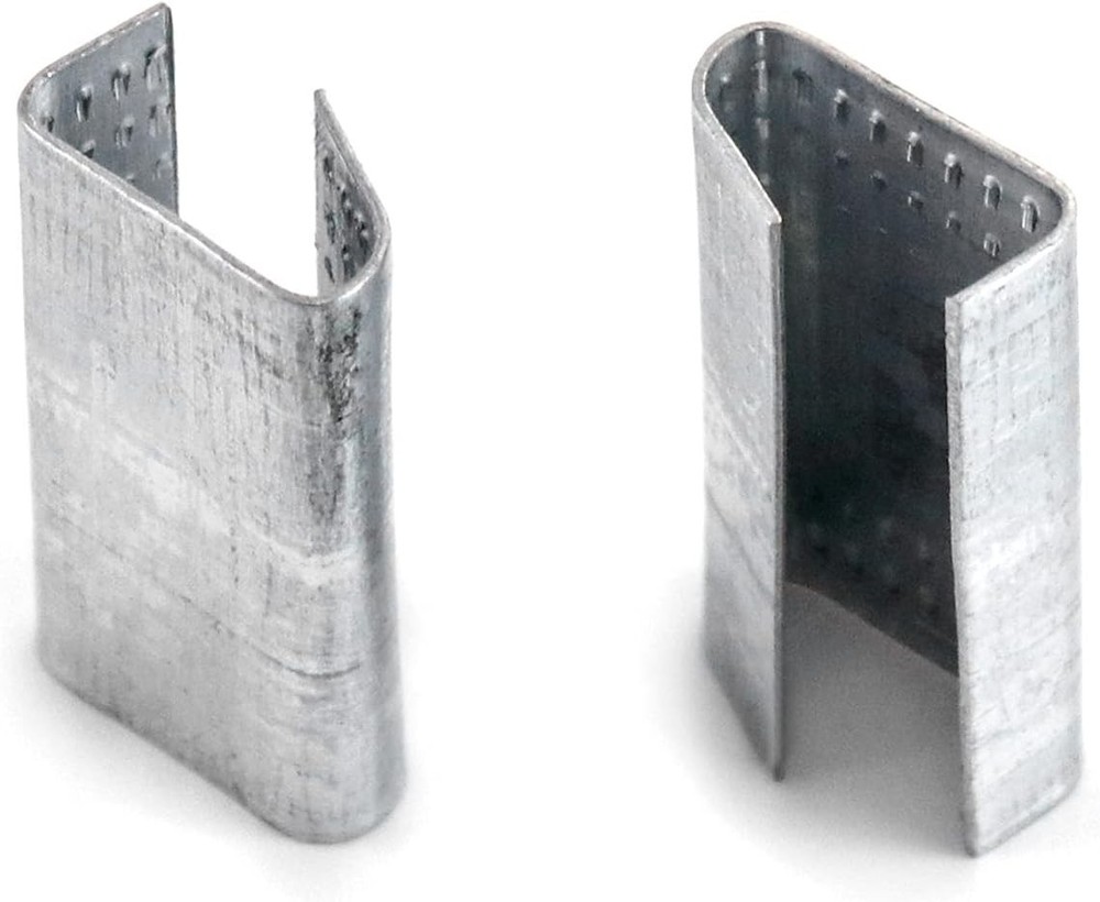 QWORK Seals for 1/2" Strap Width Steel Strapping, 1000 1/2 Open, 1000 Pack