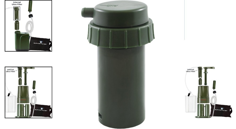 Military-Grade Portable Water Filter Replacement - 100K Liters Reusable Capacity