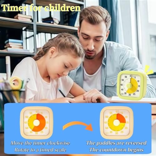 Visual Timer for Kids Timer Home - 60 Minute Kids Visual Timer Avocado Green