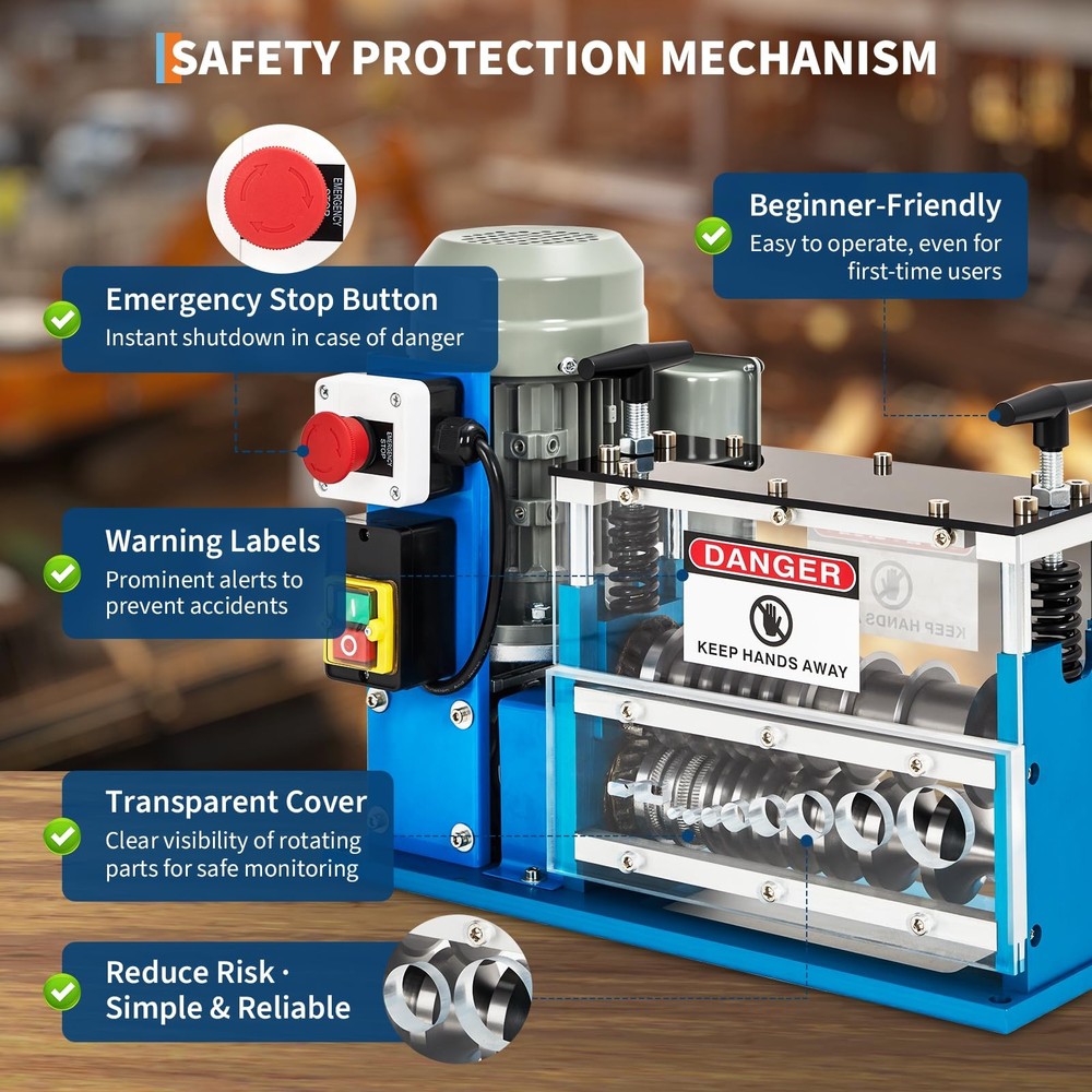 ✨Automatic Scrap Cable Stripper Electric Wire Stripping Machine Copper Recycling