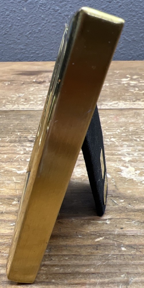 Vintage Solid Brass Lacquer Coated 3.5” x 2.5” Frame by Bowen
