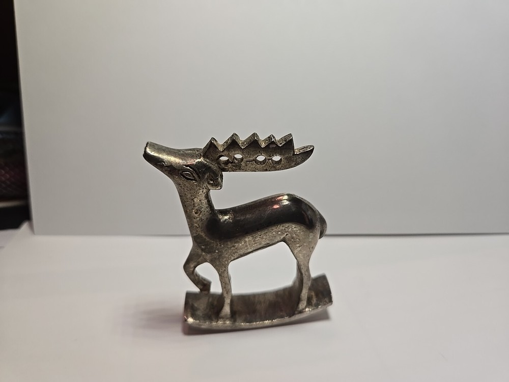 Solid Brass Rocking Reindeer