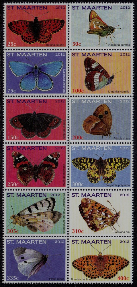Sint Maarten Issue 2012 (53-64) Butterflies