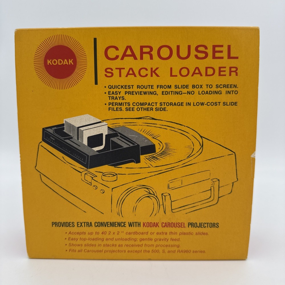 Vintage Kodak Carousel Stack Loader B40 Carousel Slide Projector Original Box