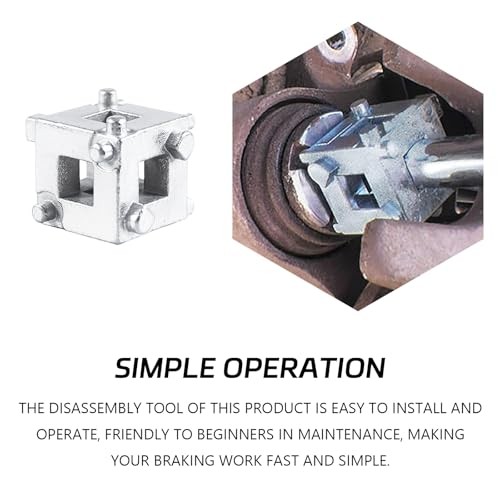 Car Cube Brake Caliper Compression Tool, Steel Brake Caliper Compression Silver