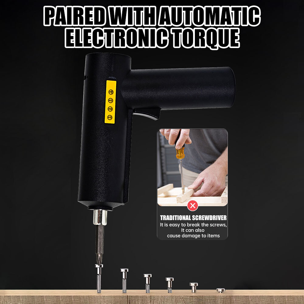 Handheld Cordless Drill Electric Screwdriver Drill Driver Bits Rechargeable Kit