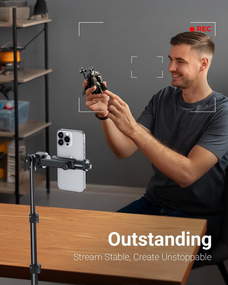 66" Tripod, Tripod for iPhone with Remote & Stand, Extendable Cell Tripod for...