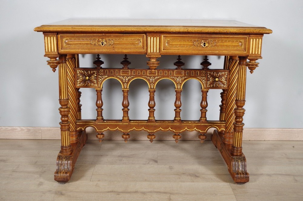Dufin Signed Renaissance Style Desk