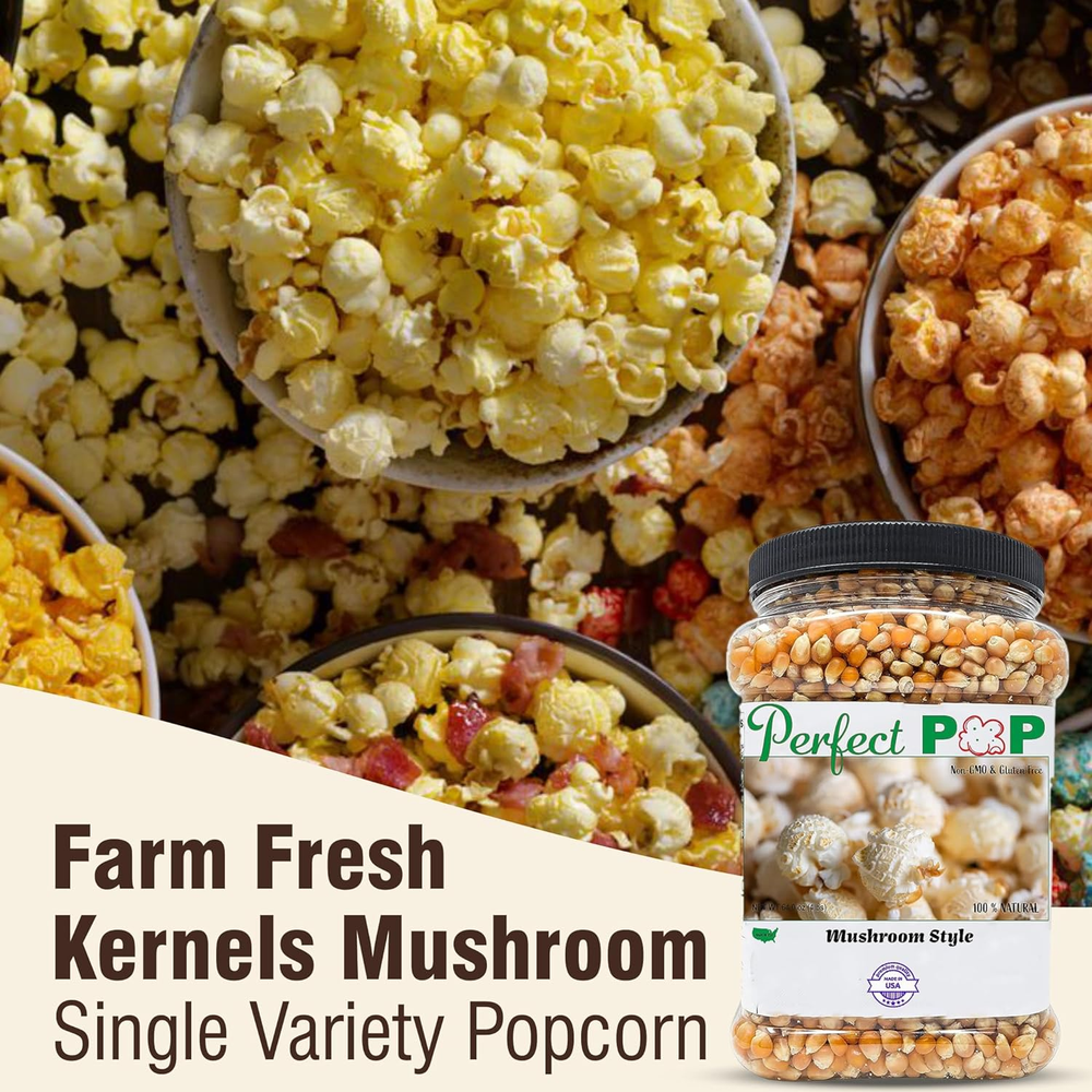 Premium Gourmet Mushroom Extra Large Popcorn Kernels - 4Lbs