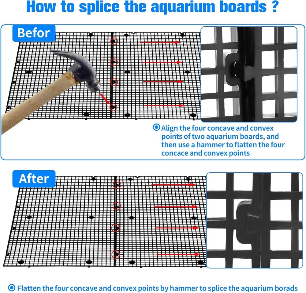 Adjustable Plastic Grid for Aquarium Tank Divider