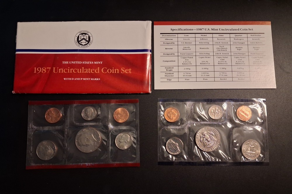 1987 US Mint Uncirculated 10-Coin Set