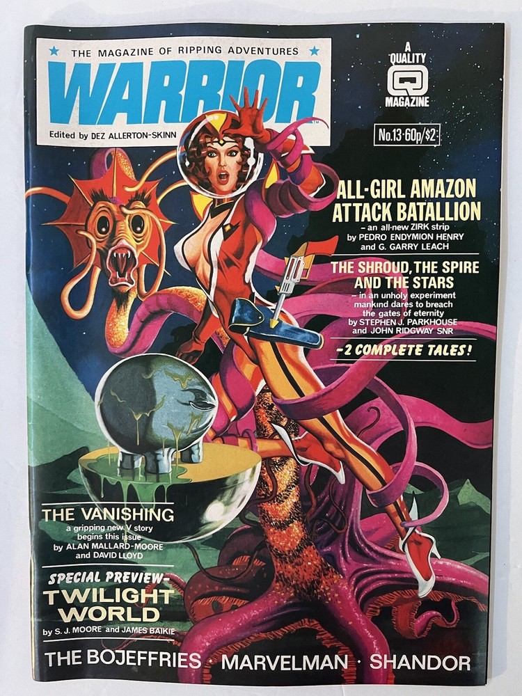 Warrior #13 V For Vendetta Marvelman Miracleman Alan Moore FN