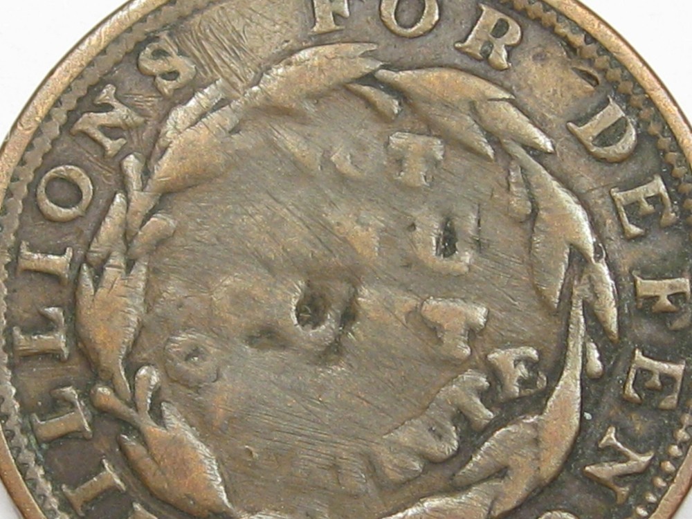 1835 Hard-Times Token: "NOT One Cent" Merchant Exchange. #17