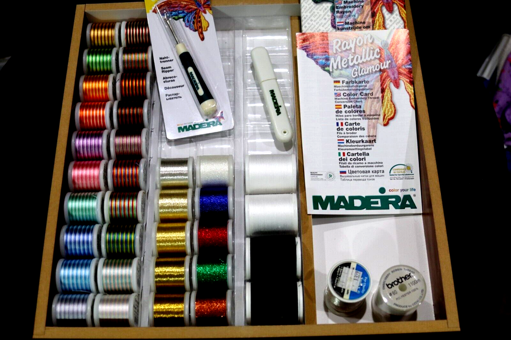 Madeira Thread Treasure Chest Full Thread Set BRAND NEW Complete 2 Extra Spools!