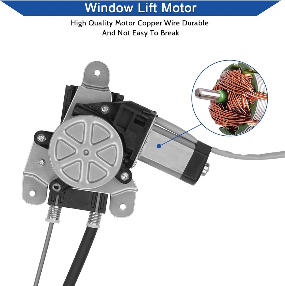 741-637 Front Left Driver Side Power Window Regulator with Motor Compatible with