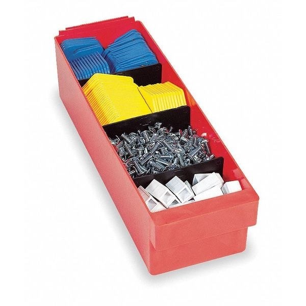 Quantum Storage Systems Div501/604 Black, Plastic Divider, 4 Pk