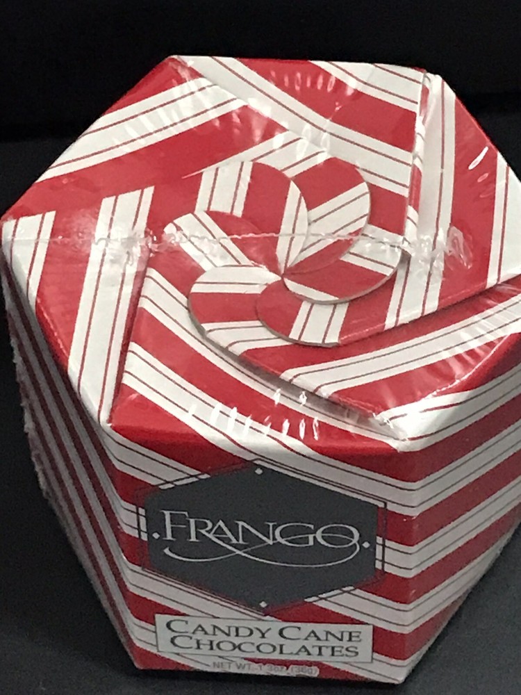 HTF Exclusive 2014 Macys Frango Candy Cane Chocolates Mini Collectible Container