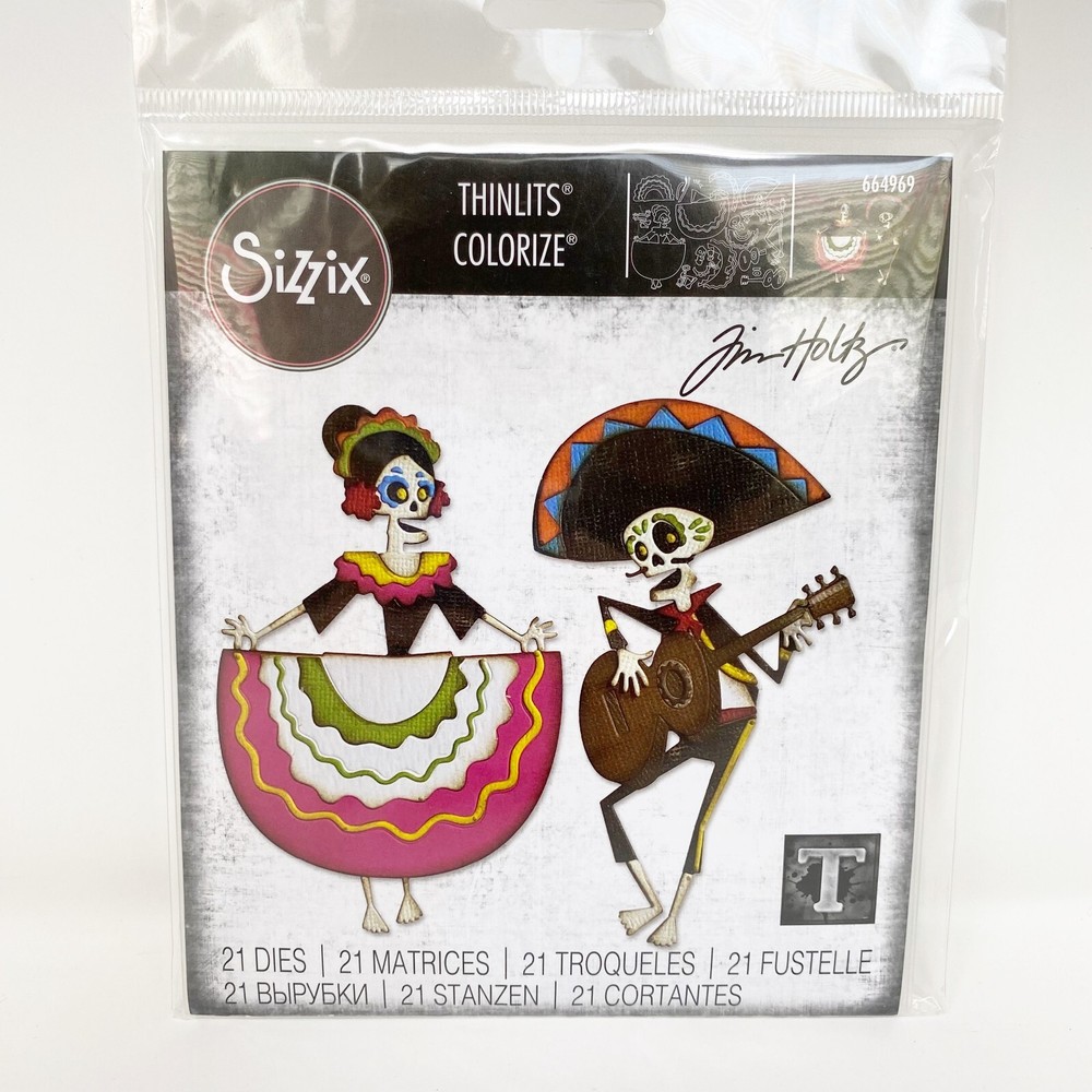 Sizzix Tim Holtz Thinlits Day of the Dead Colorize Cutting Dies 664969