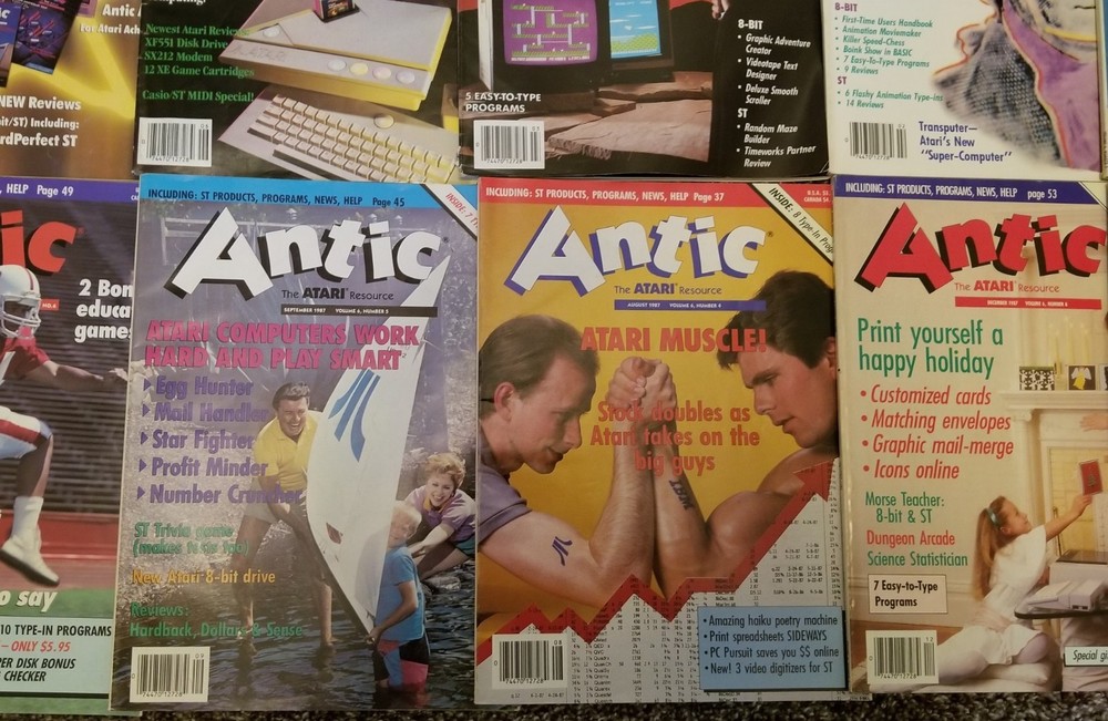 1986-88 Antic Atari / Analog Computing Magazines Computer vtg LOT Collection 80s