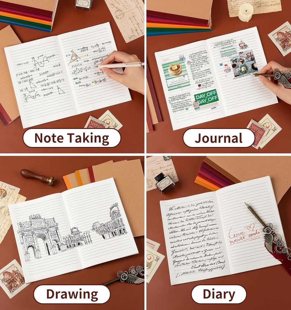 ALK Blank Notebook Journals Bulk, A5 Unlined Paper posit Notebook