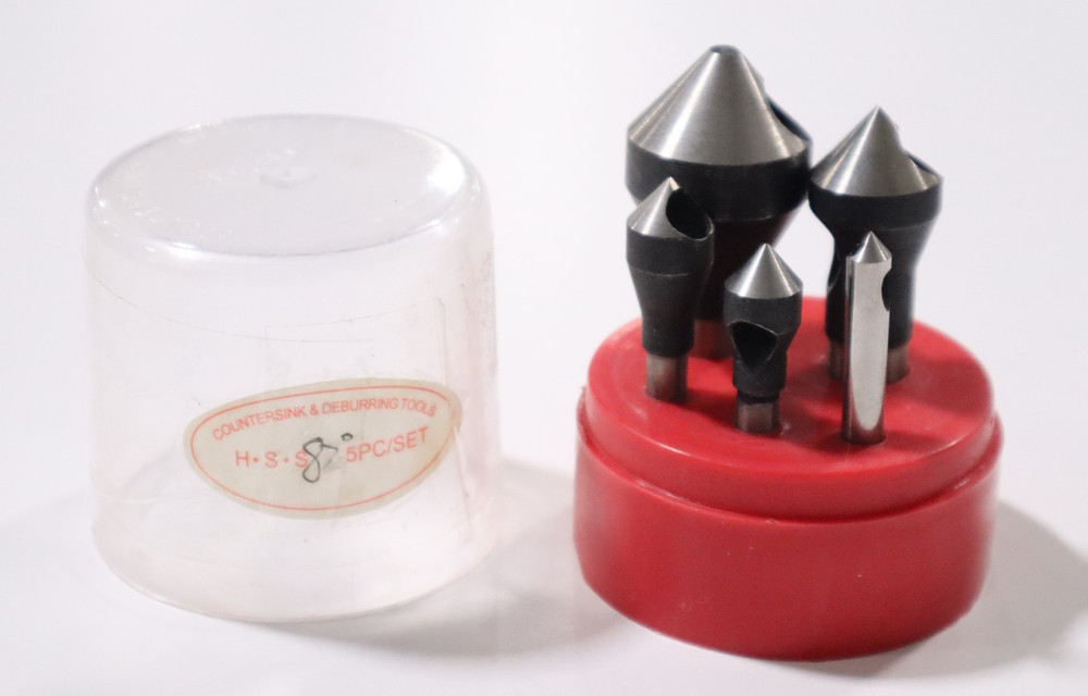5 PIECE SET,  82°, ZERO FLUTE COUNTERSINK & DEBURRING HSS TOOL SET    A016