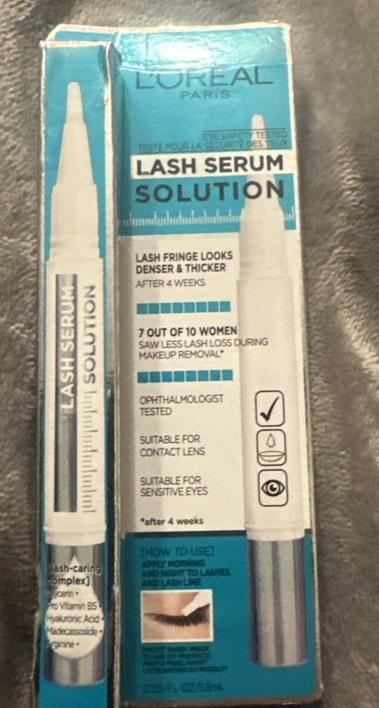 L'oreal Lash Serum Solutions Lash Caring Complex Thicker Lashes 0.05oz Each