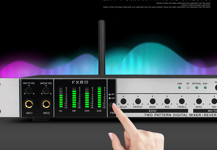 New Karaoke Pre-Effects KTV Professional Digital Audio Echo Effect Processor DSP