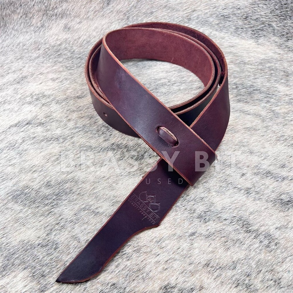 Brassy Bit Tack Leather Latigo Strap