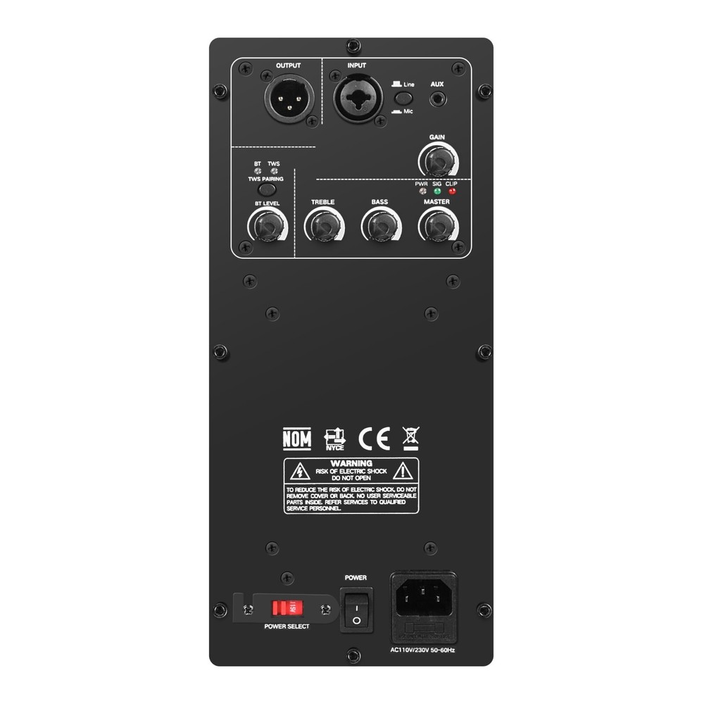 Sound Town Powered Wall-Mount Column Line Array Speaker 2x5",White (CARPO-K3WPW)