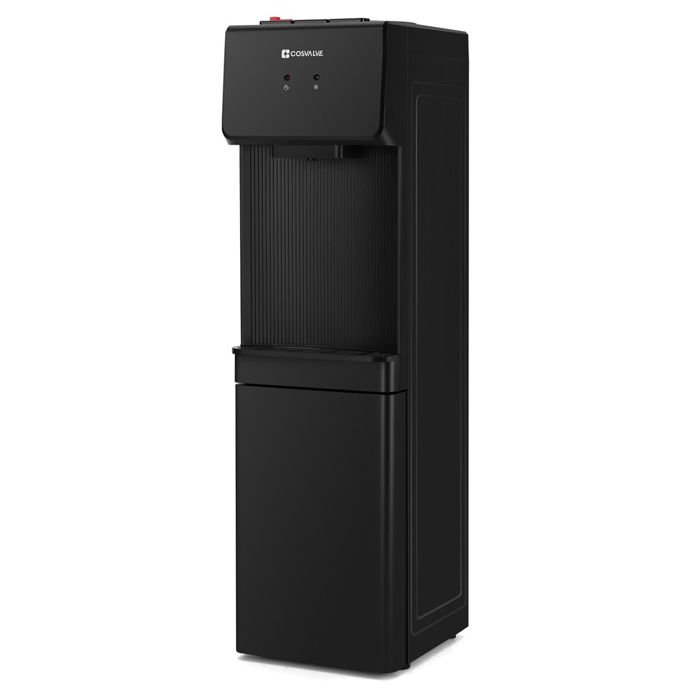 Top Loading Hot/Cold Water Cooler Dispenser Compressor Refrigeration w/ Freezer