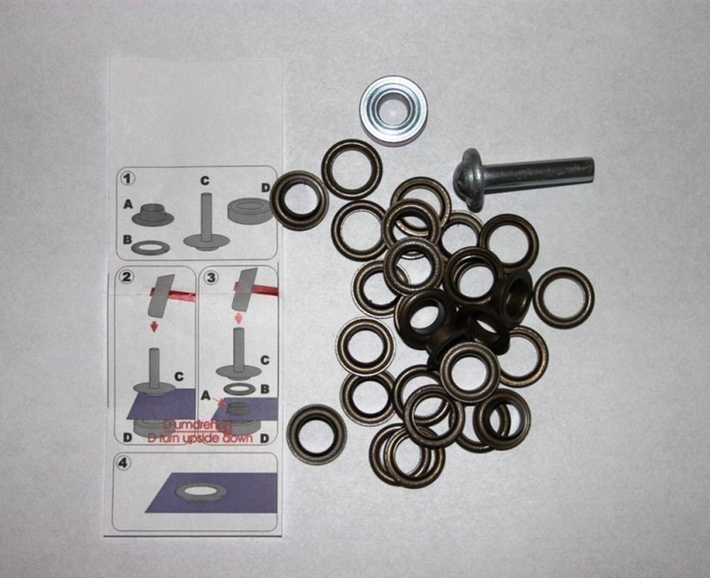 Old Copper Disc Eyelets 50 Piece 4mm Inside Tool Weft Hole