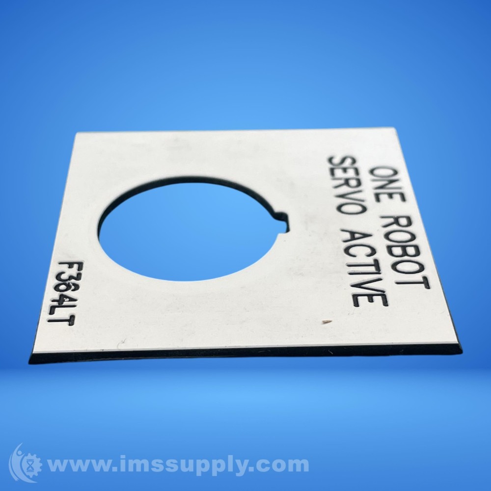 F364LT One Robot Servo Active Legend Plate USIP