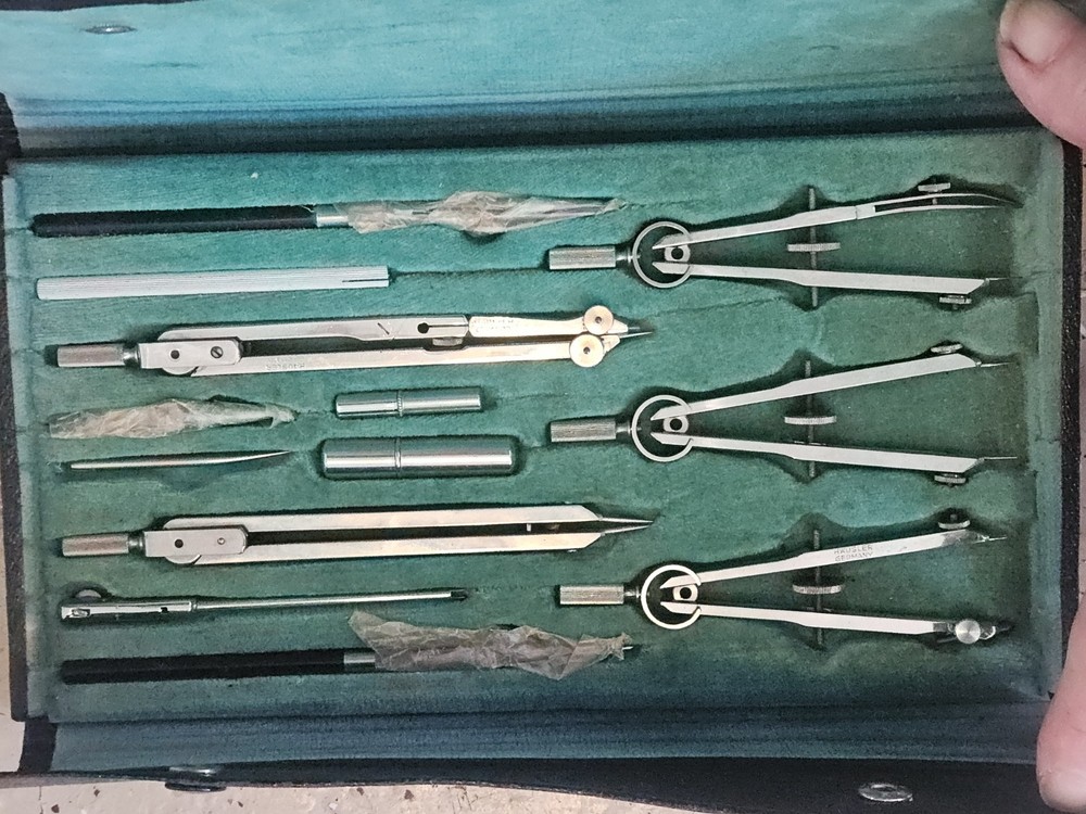 Vintage Tower German Drafting Tool Set 5110