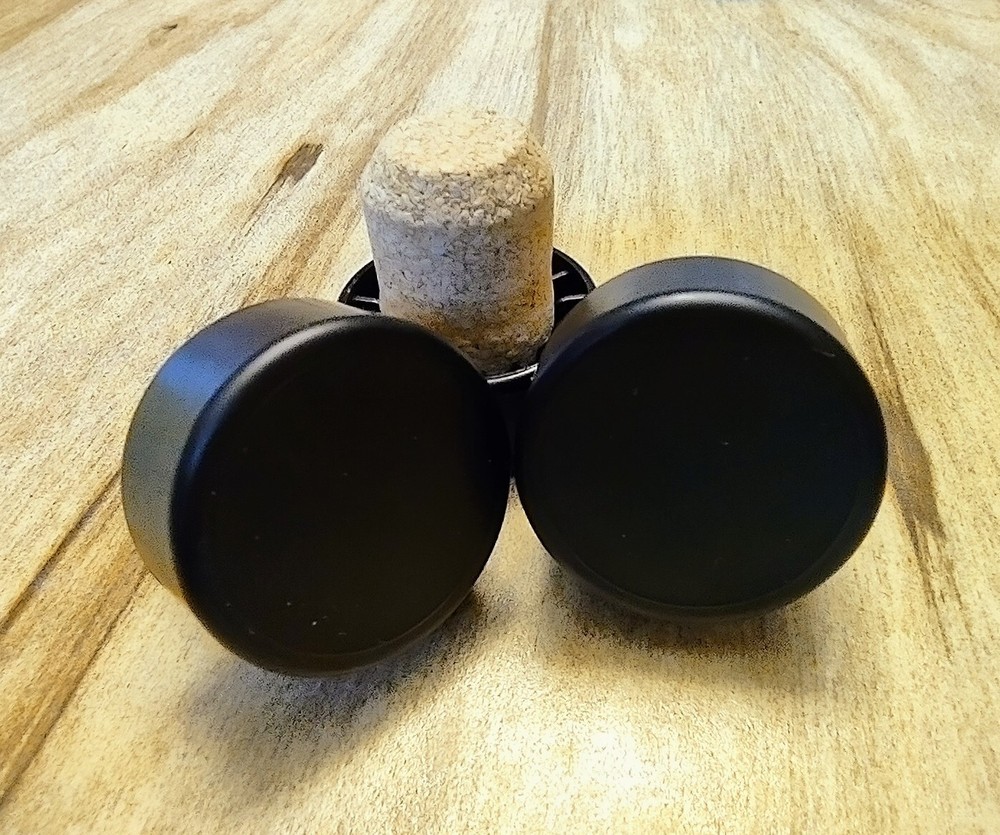 Make Offer- 3 Piece Cork Whisky Scotch  Bottle Stoppers Black