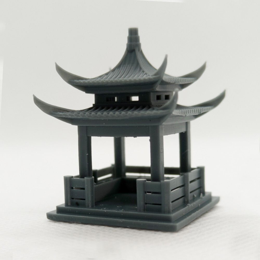 SSMODEL 1:72 Chinese Ancient Building Double Layer Square Pavilion