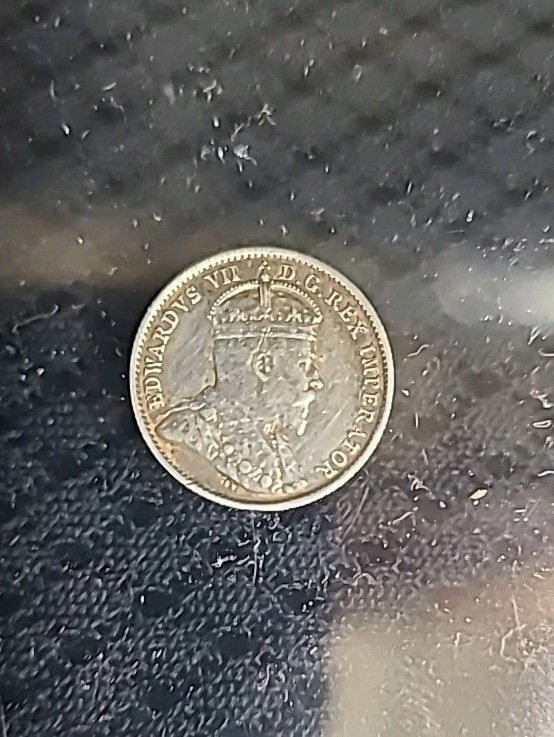 1910 PL C/B 5 Cent Silver Canada AU