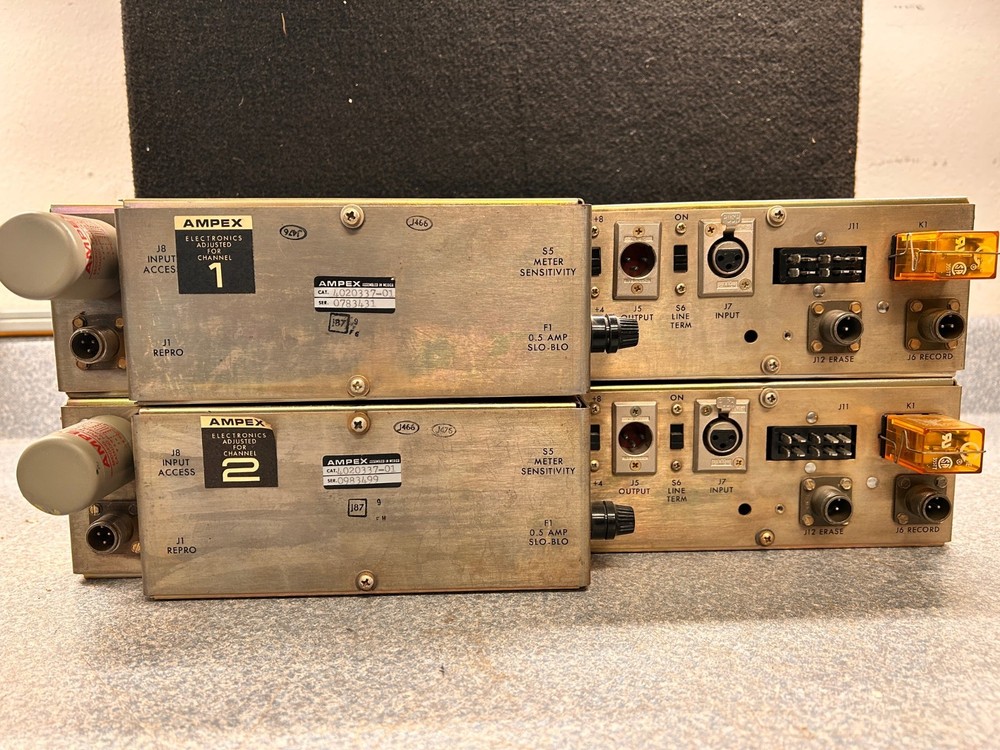 Ampex AG440C Complete Electronics Preamp modules with covers and transformers