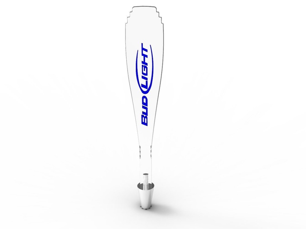 ® Clear Acrylic Beer Tap Handle Draft Pub Style Bud Lite 14101