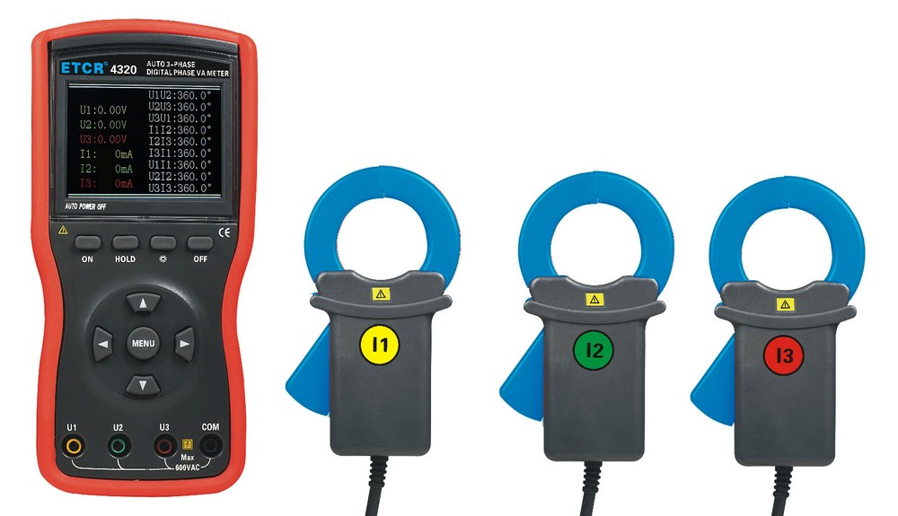 Large Caliber Three Phase Digital Voltmeter AC Current Voltage Tester Meter 600A