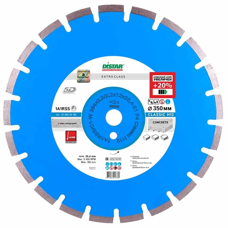 Diamond Cutting Blade 1A1RSS 354mm Classic H12