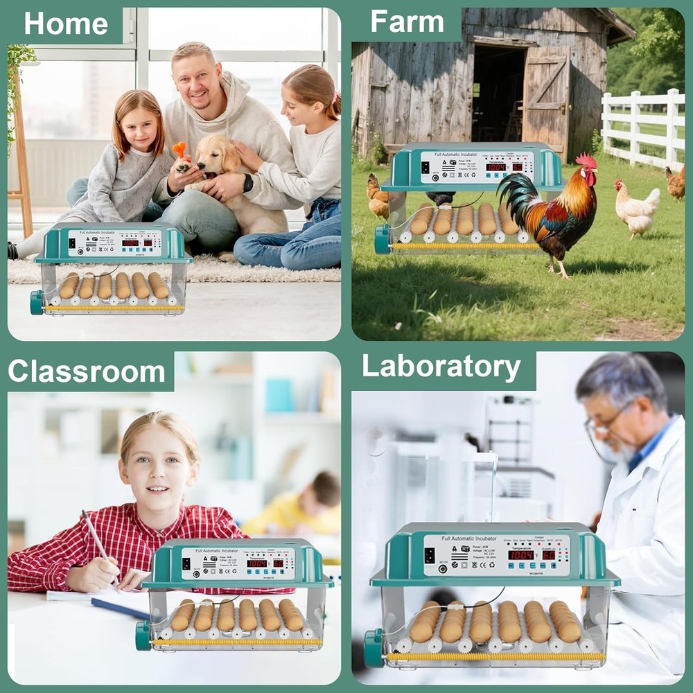 36 Eggs Incubators for Hatching Eggs,Egg Incubator with 4 Automatic Incubate ...