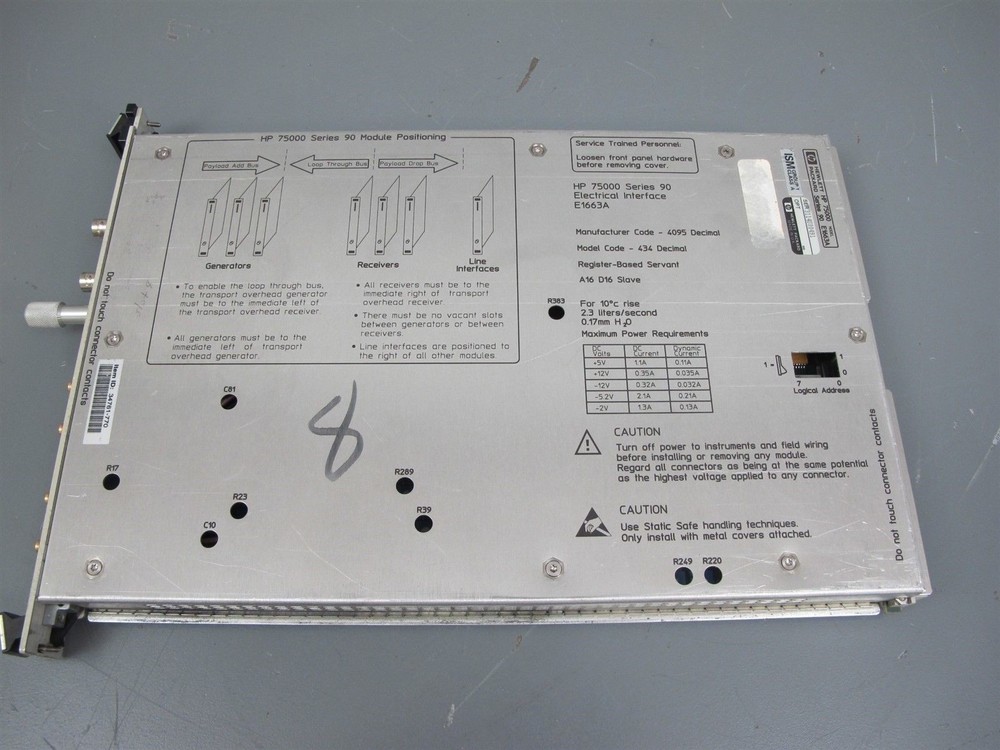 HP Agilent E1663A Sonet/SDH Electrical Interface VXI Module